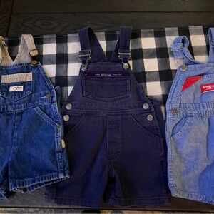 Overall denim shorts lot of 3 24 months and 2 t
VgC.